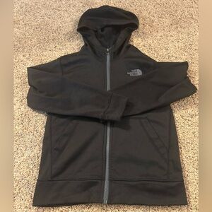 the North Face Black full zip hooded sweatshirt size small (7/8)